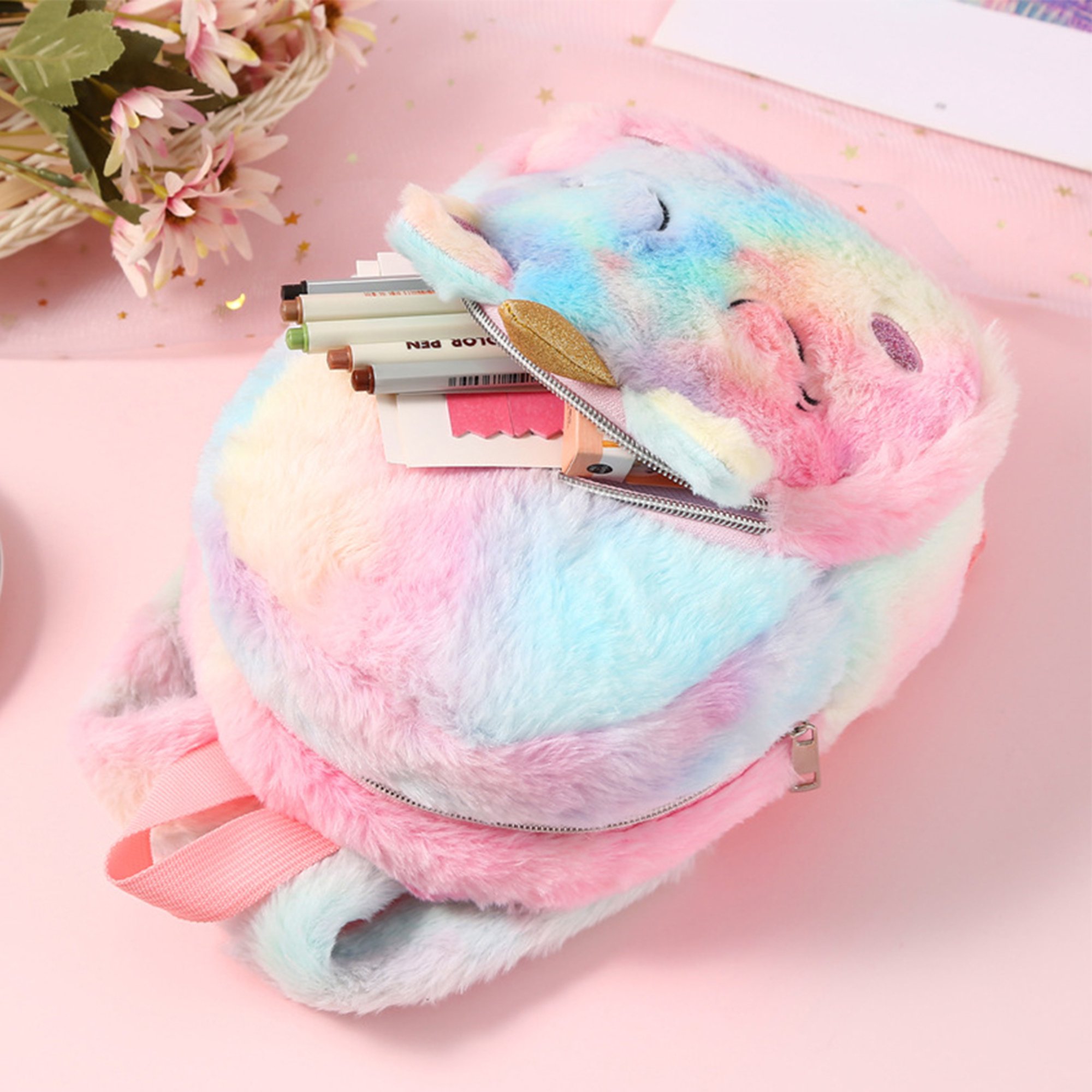 Mochila Niña Kawaii Diseño Infantil Unicornio Peluche - Practiko y Divertido