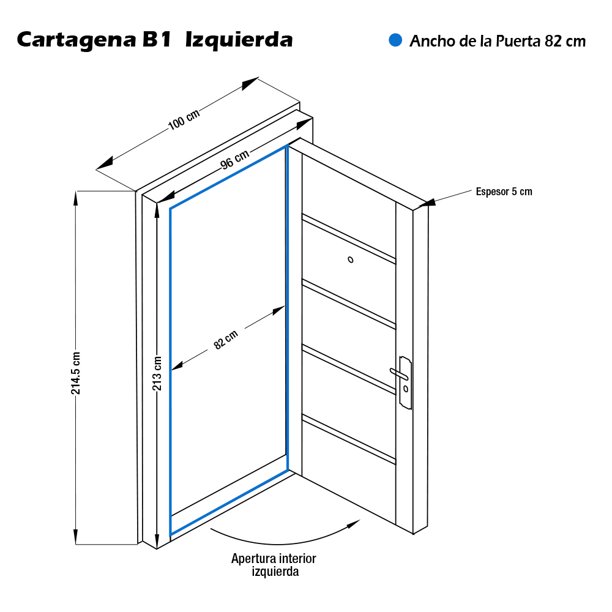 Puerta de Seguridad Eversafe de Acero para Exterior de 96 x 213 cm