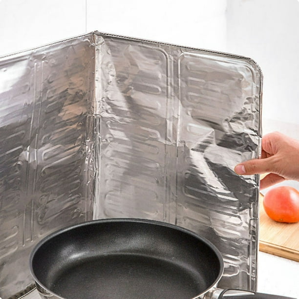 Pantalla de salpicaduras de aceite de pared deflector de aluminio protector  contra salpicaduras de cocina Protector de salpicaduras de cocina Sartén