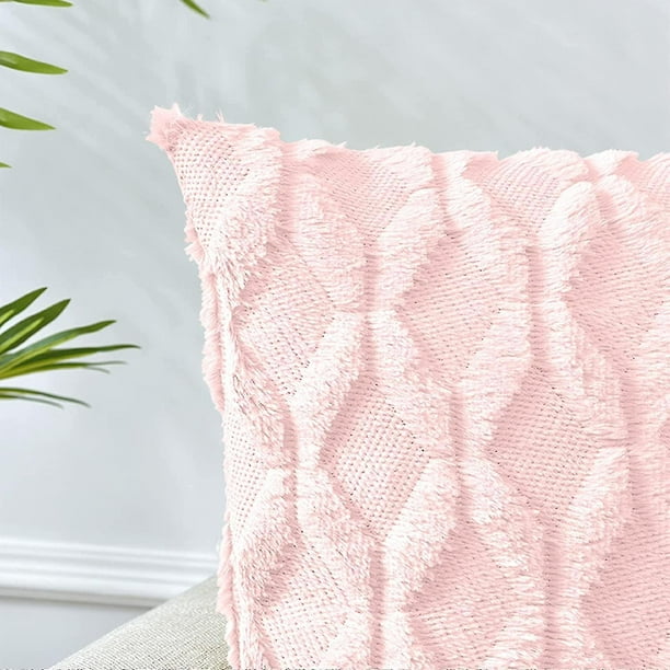 CASA BOHO Funda de almohada rosa decoración bohemia para cama, almohadas  decorativas para sofá, almohada bohemia para cama, almohadas rosas,  almohadas