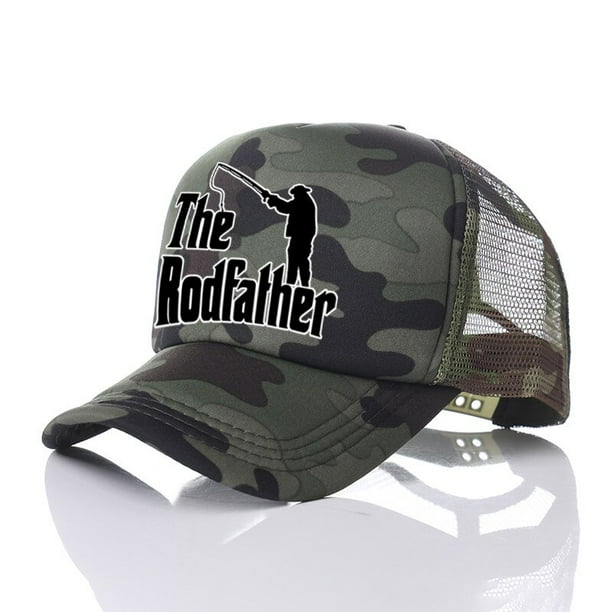 The Rodfather Godfather Fishing Printed Trucker Hat Sun Protection