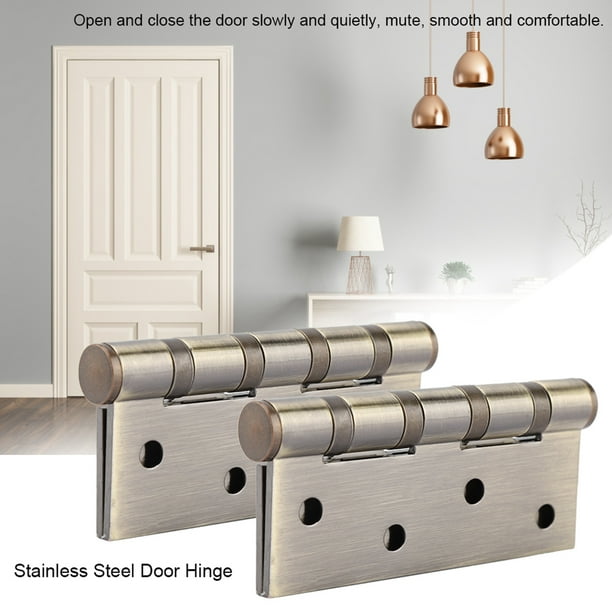 Bisagras de puerta para puertas interiores, fáciles de instalar, paquete de  3 bisagras de puerta interior de acero inoxidable, resistentes, suaves