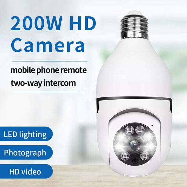 1080P HD E27 IP Camara Bombilla De 360° Seguridad Inalambrica WiFi LED Para  Casa