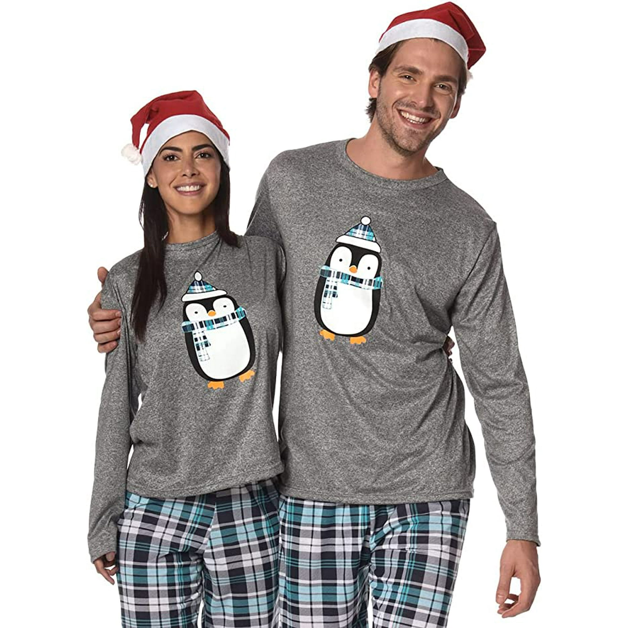 Pantalones de pijama de pingüino navideño para mujer