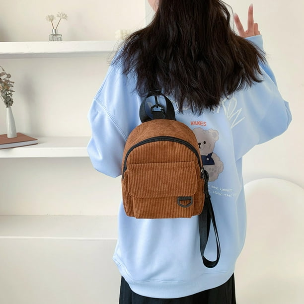 Bolsa Mochila De Color liso para mujer morral pequeño de estilo pijo  Ehuebsd para chica adolescente bolso de viaje escolar Mini mochila de  invierno