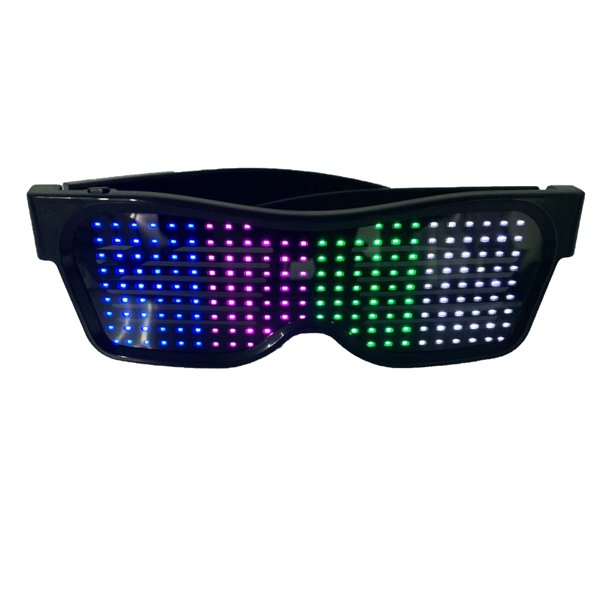 Lentes Gafas LED Personalizables BT Gafas LED Gafas de luz de colores  Brillantes Mensajes de bricolaje 31 Animaciones 11 Imágenes Modo de música  Juguetes brillantes para fiesta de Halloween Festival d