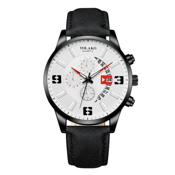 Relojes Hombre Moda, Reloj Pulsera Cuarzo Calendario Acero