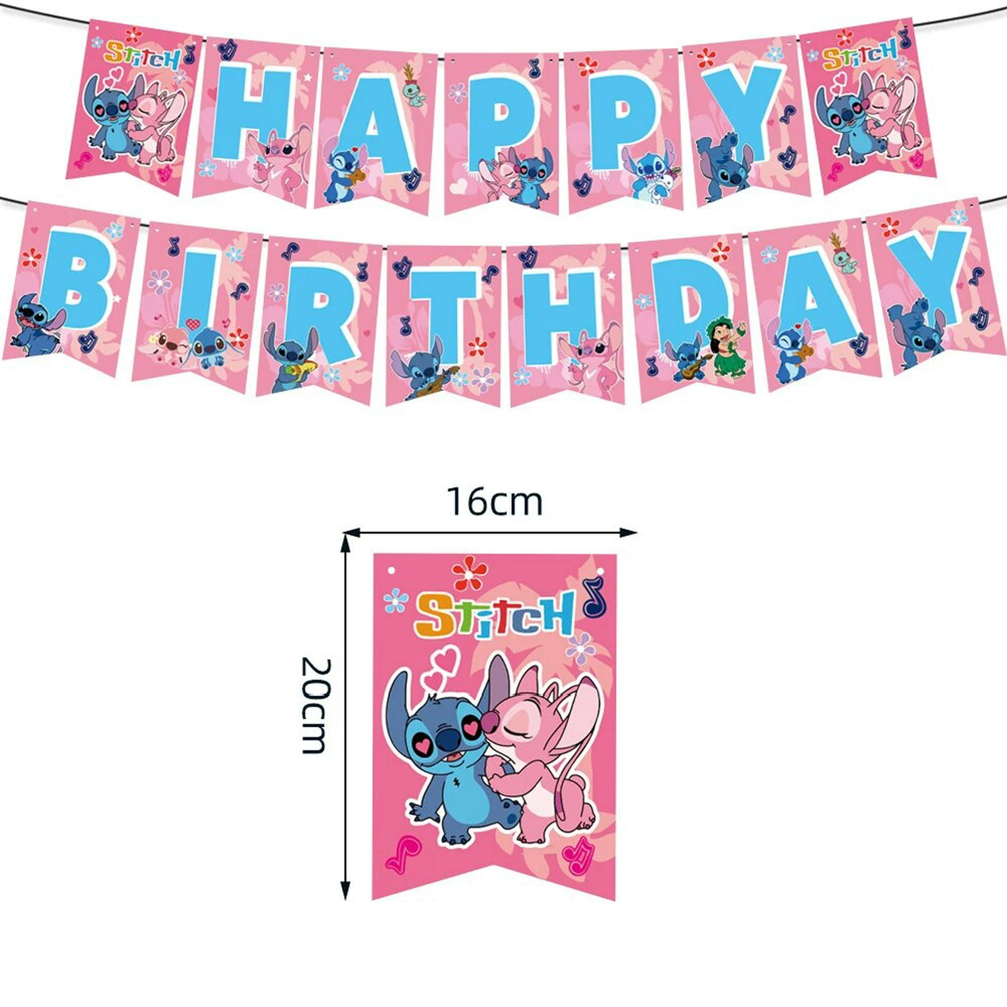 Suministros de fiesta de cumpleaños de Lilo Stitch, plato de papel