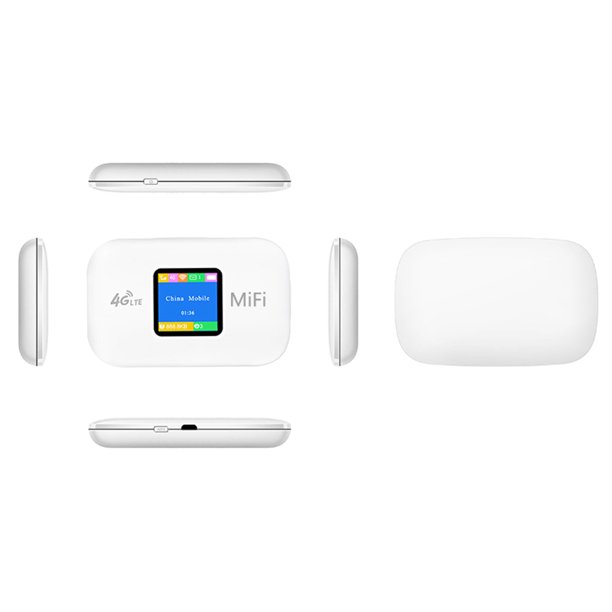 Hotspot WiFi móvil, punto de acceso portátil, mini módem WiFi 4G, enrutador  móvil inalámbrico con pantalla de luces LED de 4 colores (blanco)