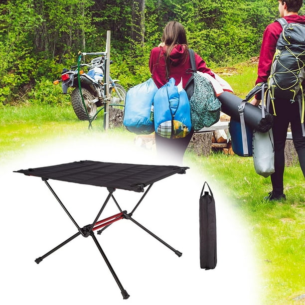 Silla de mesa de camping de aluminio plegable con sillas, mesa portátil  para acampar al aire libre, barbacoa de playa, ligera y fácil de  transportar