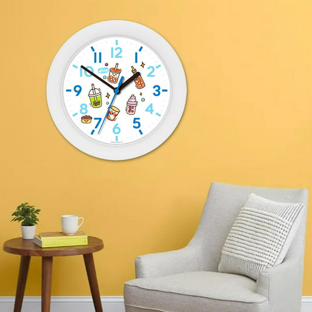 Reloj de pared de cocina - Reloj de pared decorativo con forma de sartén  Reloj de pared con diseño silencioso para el hogar