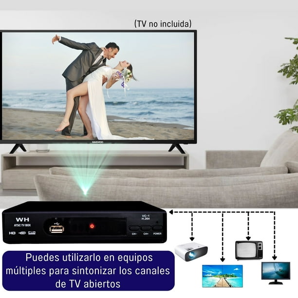 Convertidor Digital Para Canales Tv Decodificador Tv Puerto Hd Fol