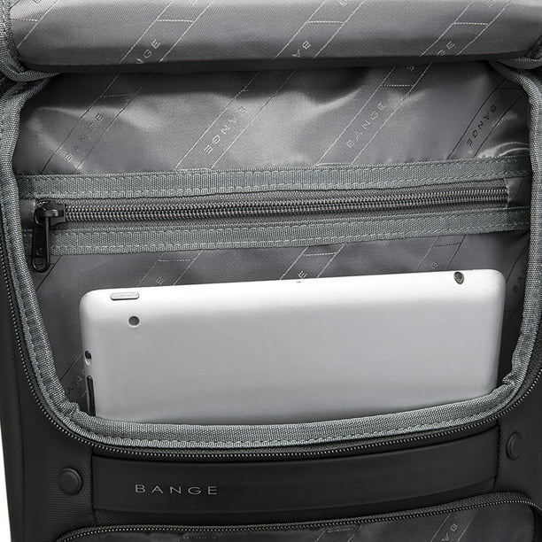 BANGE-mochila negra de moda para hombre, bolsa de viaje multifuncional,  impermeable, informal, escolar, 15,6 pulgadas