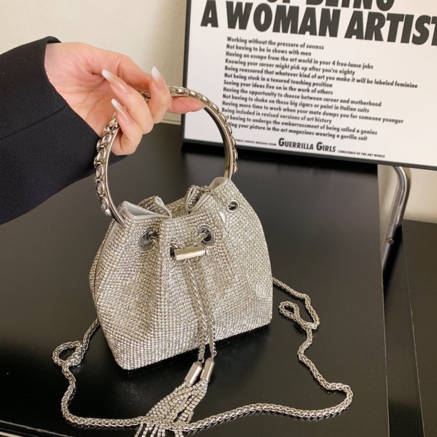 Bolso De Noche Con Diamantes De Imitación Para Mujer, Bolso