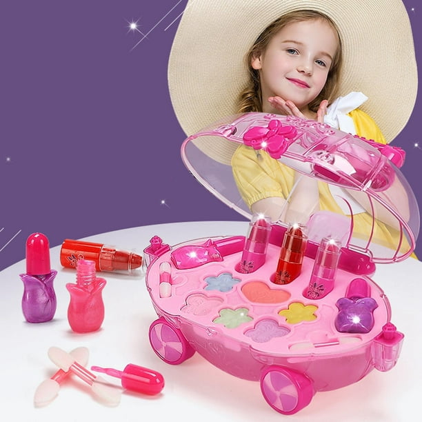 Set Maquillaje Para Niñas Sirenita Cosmetico Infantil 3 Piso