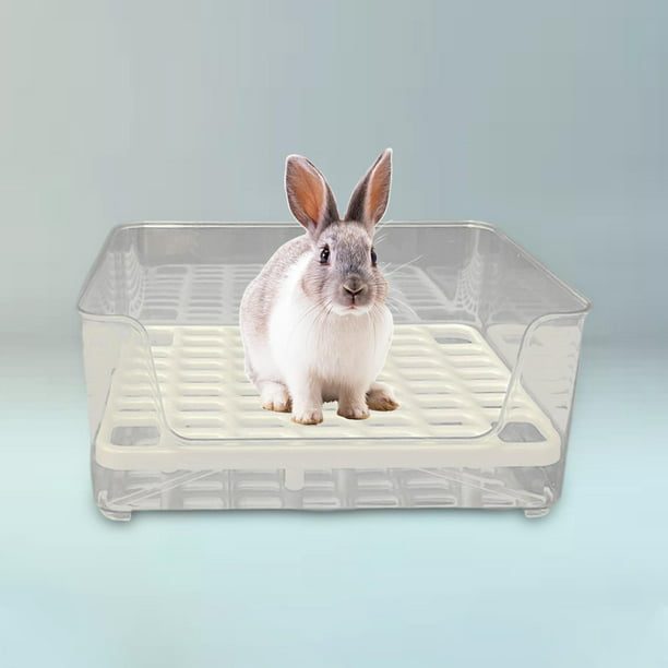 Caja de Arena para Conejos Entrenamiento de Baño para Mascotas Entrenador  para Orinal para Conejillo Zulema Bandeja de arena para conejos