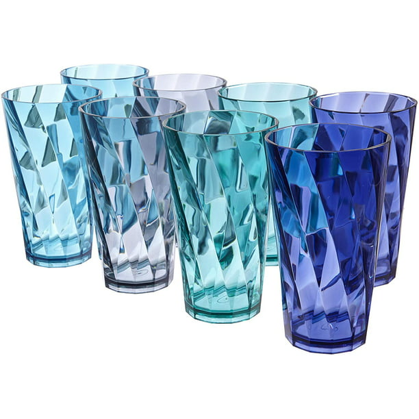 Set de 6 vasos de cristal 295 ml, modelo París, juego de vasos clásicos para  agua, bebidas, 8 x 9 cm, resistentes, ligeros, apto