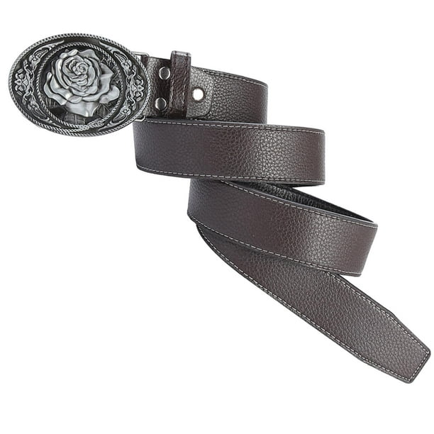 Cinturón de cuero PU para hombre, cinturones de mujer con hebilla de Pin,  cinturón de cintura de ves Fernando Cinturón de mujer