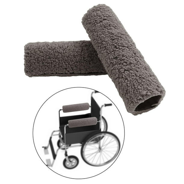 Vive Funda para reposabrazos de silla de ruedas (par) – Almohadilla de  espuma viscoelástica de piel de oveja para silla de oficina y transporte –