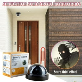 WALI Bullet Dummy - Cámara de vigilancia falsa de seguridad CCTV para  interiores y exteriores, 1 luz LED intermitente y calcomanías de alerta de