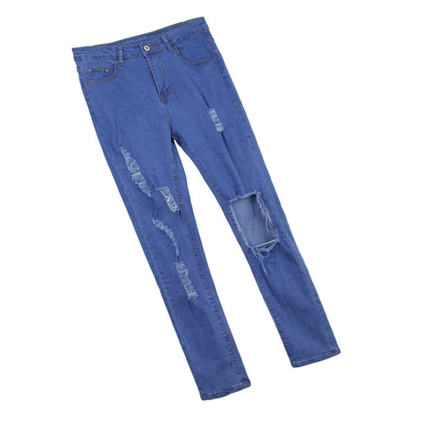 vaqueros delgados para las mujeres skinny talle alto azul denim jeans  stretch pantalones mujer pantalones