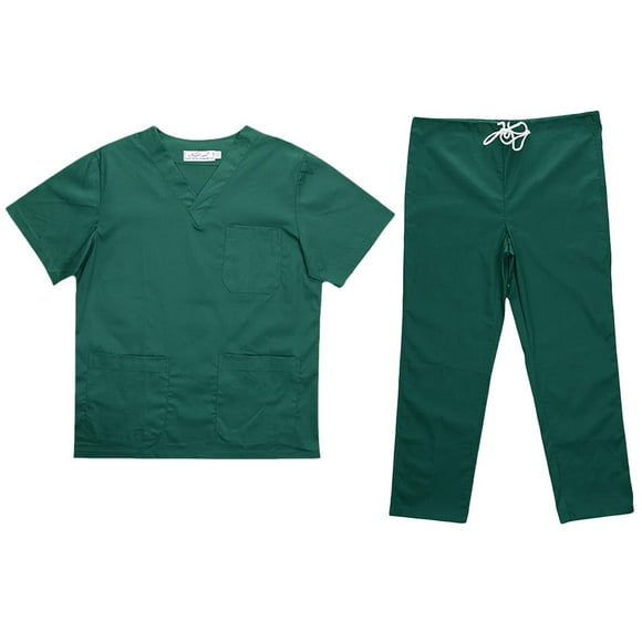 hombres mujeres cuello en v spa clínica de enfermería scrub loose fitting uniforme de vestido conjunto de top y pantalones xxl soledad uniforme unisex