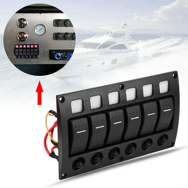 Panel de interruptores basculantes de 6P (blanco)