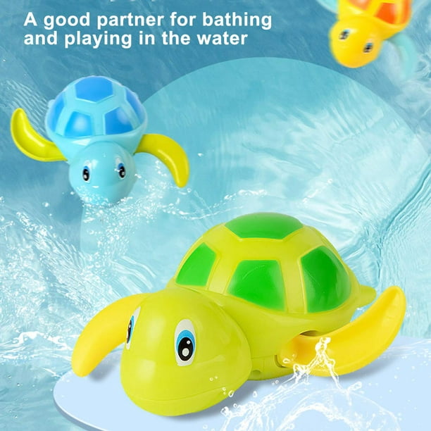 3 piezas de juguetes de baño para bebés, tortuga mecánica para niños  pequeños, niños y niñas, juguet Sincero Hogar