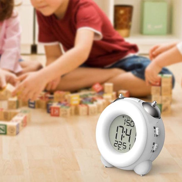 Reloj Digital Simple, alarma fuerte, funciona con pilas, fácil de  configurar, campana doble electrónica, despertador, reloj LCD portátil para  niños Zhivalor 223357-3