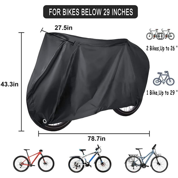 Funda para bicicleta impermeable [200 x 110 x 70 cm] garaje para bicicletas  lona para bicicletas funda protectora lona con orificios para candados  bolsa protección contra el polvo lluvia nieve UV para