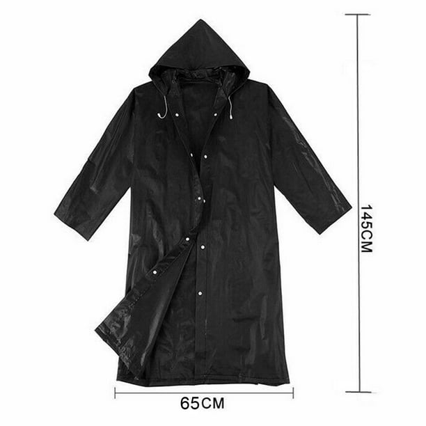 Chubasquero para mujer y hombre, traje de lluvia impermeable, poncho de  lluvia, productos para el hogar (color negro, tamaño: talla única)