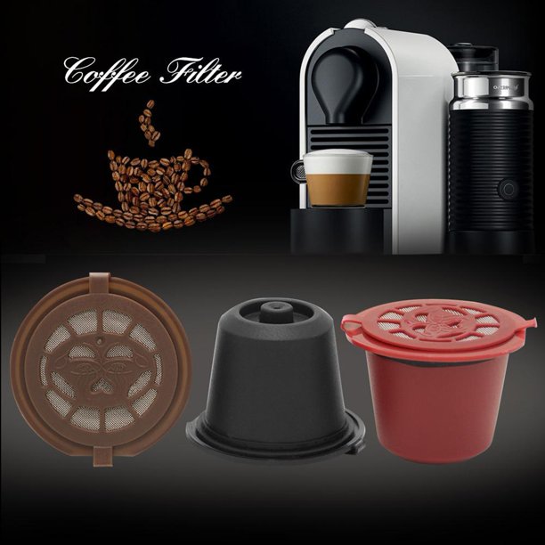 3 filtros de cápsulas de café reutilizables recargables para máquina  Nespresso Multi Ndcxsfigh Libre de BPA