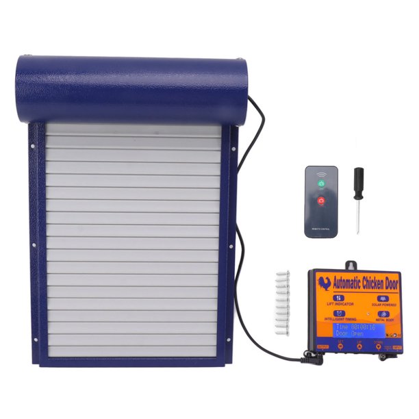 Puerta automática para gallinero puerta automática para gallinero con pilas  fácil instalación plástico con detección de luz azul para ganso ANGGREK  Otros