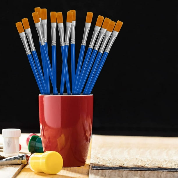 juego de 50 pinceles para pintar ideal para acrilico de alta calidad azules