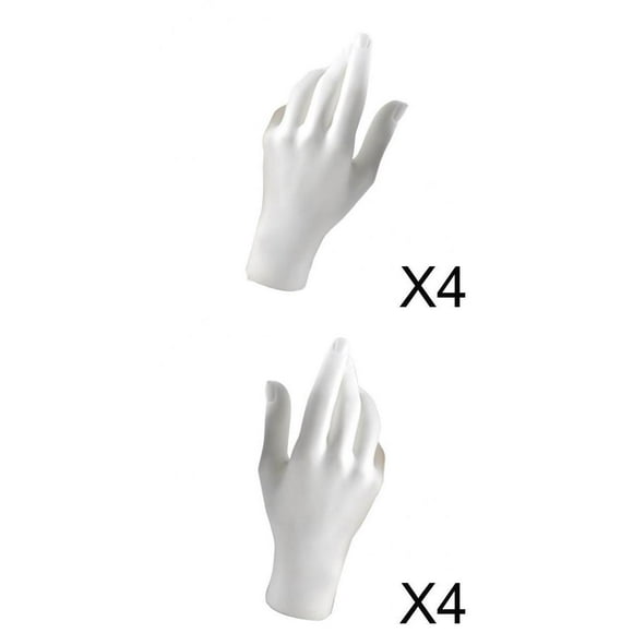 8pcs female left right mannequin hands for jewelry display holder stand rack baoblaze none