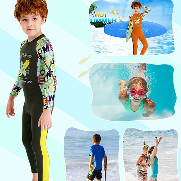 Niño traje de neopreno niños surfear ropa mantenimiento-cálido niño traje  de buceo nadando ropa con mangas largas para la playa de la piscina con  gris s Inevent OD003683-01