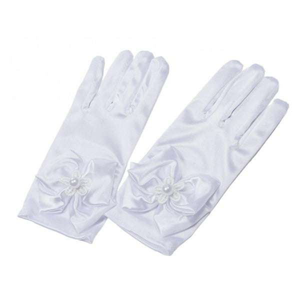 Guantes de Guantes de Ocasión para Niñas Kids Disfraz de Accesorio de  Halloween - Blanco Macarena guantes de niña de las flores