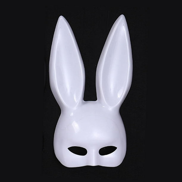 Colección de pegatinas con orejas de conejo blanco de pascua. conjunto de  máscaras para orejas de conejo en un b transparente