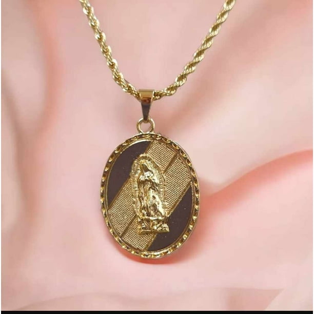 Aretes de oro laminado de 18 kilates, de la Virgen de Guadalupe, Virgen  Maria Maria Almudena Virgen de Guadalupe