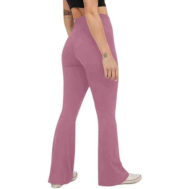 Gibobby Yoga pants mujer Mallas de entrenamiento sólidas para