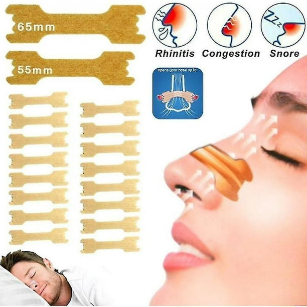 50 tiras nasales para respirar de la manera correcta para dejar de roncar, tiras  antironquidos más fáciles para respirar mejor, 11 kaili Sencillez