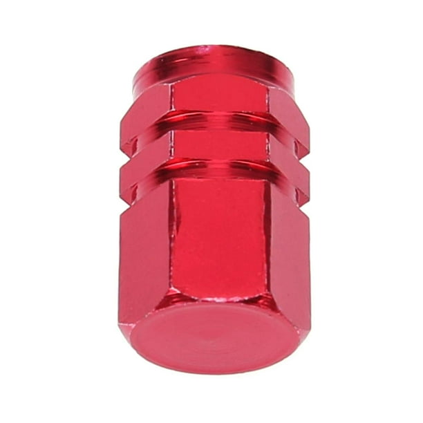 Tapones de Aluminio Rojos para Válvula de Neumático de Coche (4
