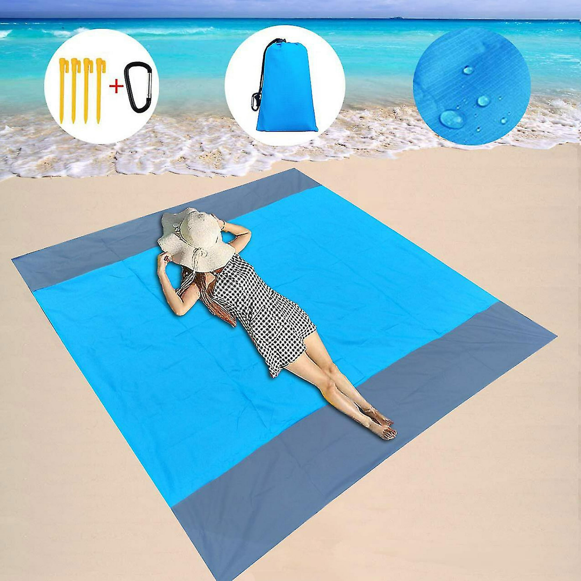 Manta de picnic impermeable extra grande | Manta de playa a prueba de arena  impermeable de gran tamaño | Gran manta de festival y tapete de picnic 