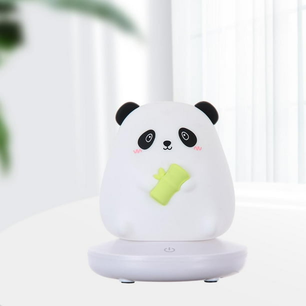  LVOERTUIG Bonita luz nocturna para niños, linda luz nocturna de  panda de silicona suave con control táctil, lámpara LED portátil para niños,  lámpara de noche recargable por USB para decoración de 