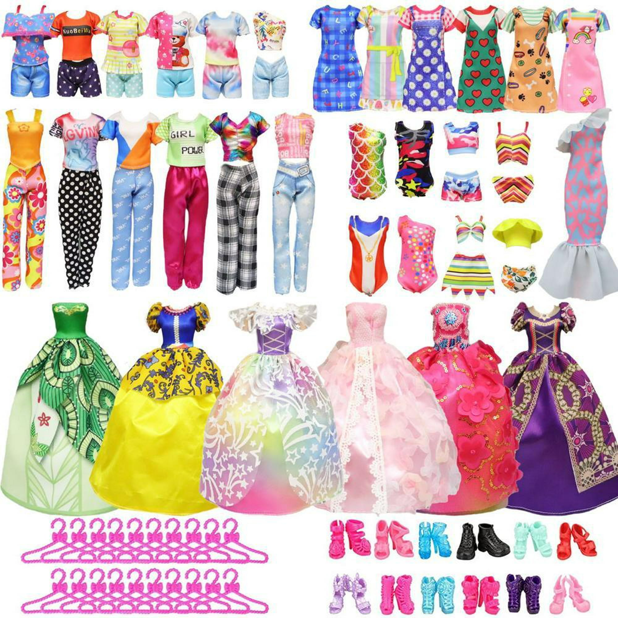 57 juegos de ropa de muñeca barbie de 30 cm juguetes de niña en casa para cambiar los accesorios de la casa de muñecas bjd
