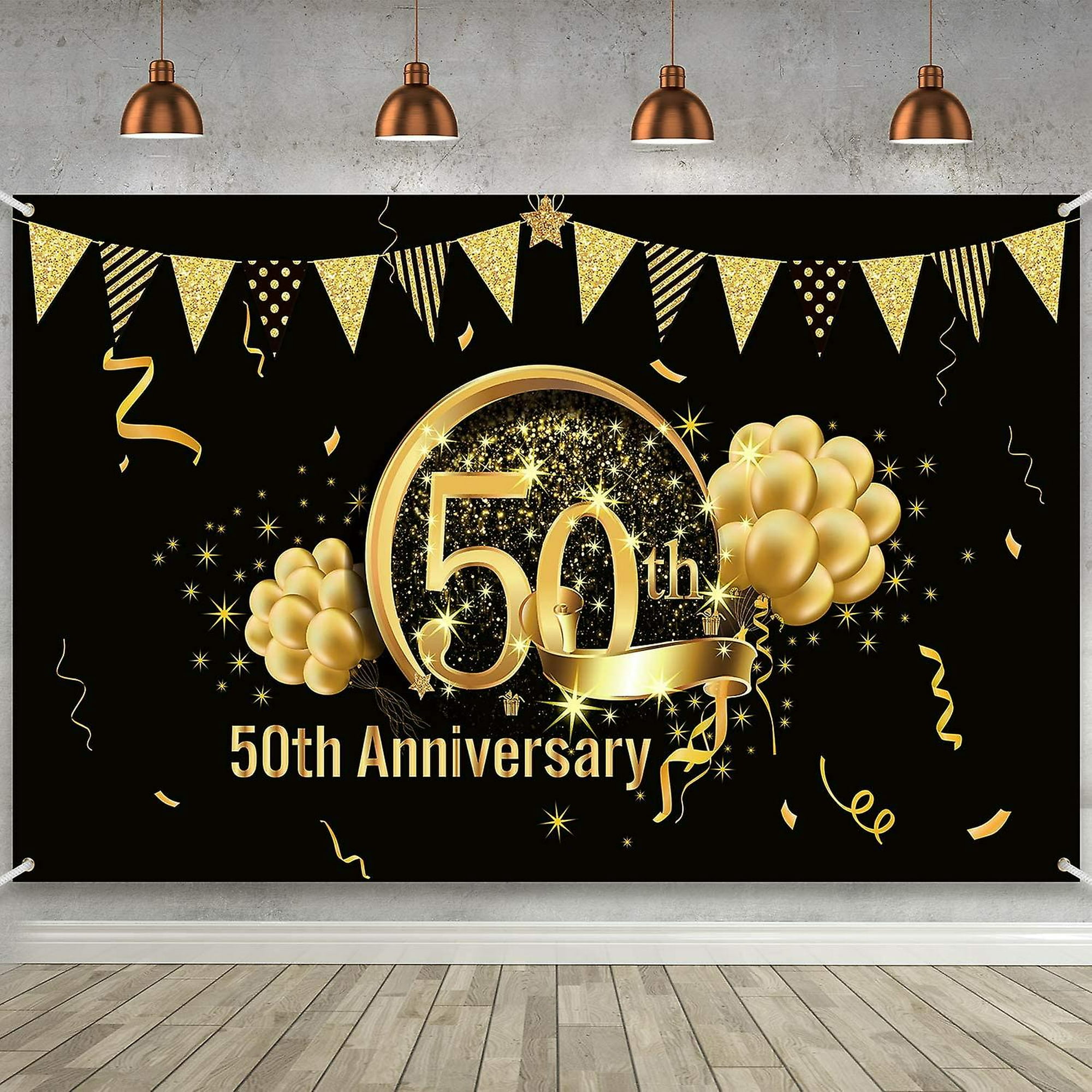 50 cumpleaños decoración fiesta decoración para mujer cartel de tela cartel  para el 50 aniversario fondo Banner 50 cumpleaños fiesta entregas cumpleaños  decoración de fiesta : : Hogar y cocina