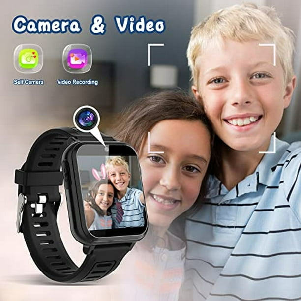 Reloj inteligente para niños y niñas, reloj inteligente para niños de 4 a  12 años con 24 juegos, cámara HD, reproductor de música, podómetro