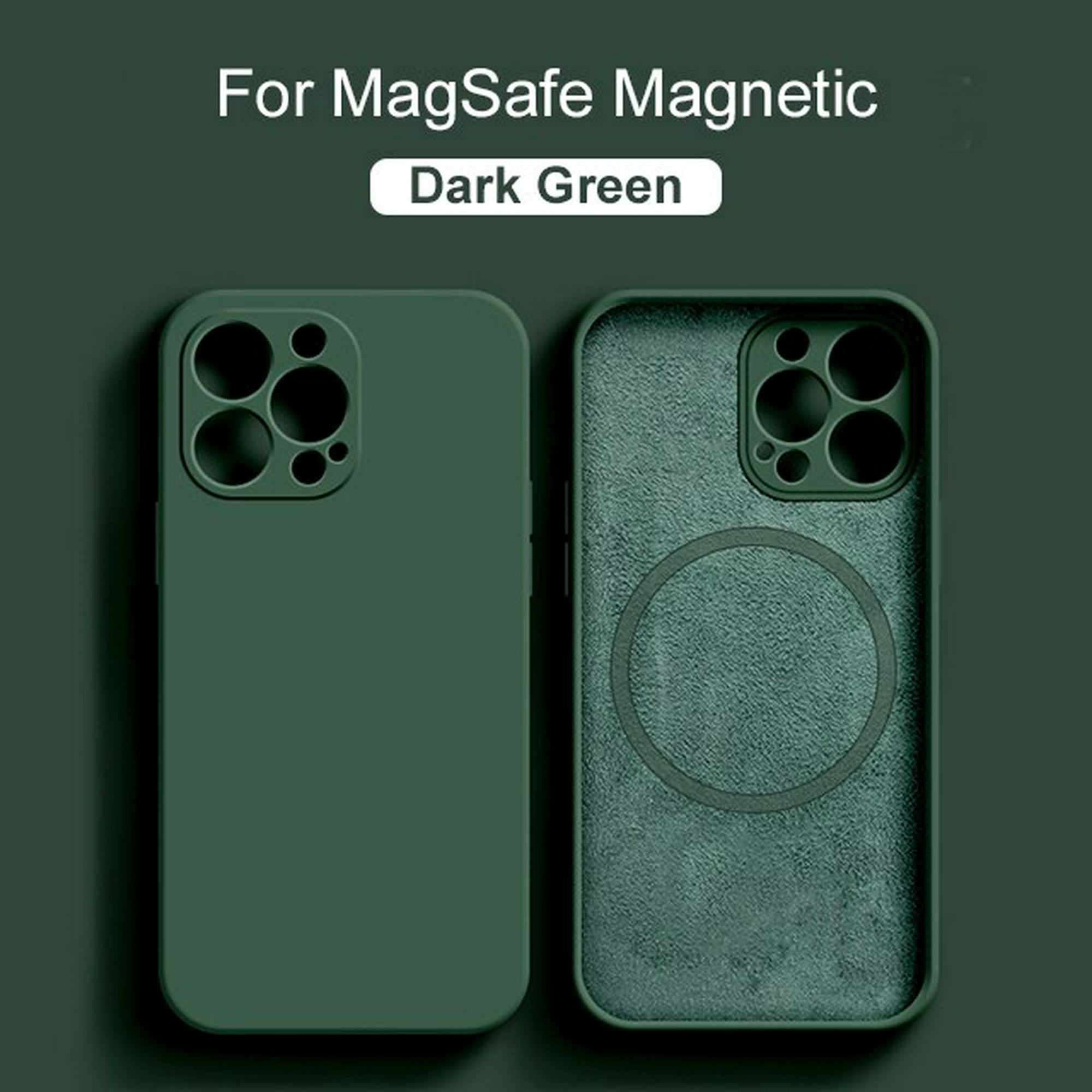 For Magsafe-Funda de silicona líquida de cuero magnético, accesorios de  carga inalámbrica para Apple iPhone 14, 13 Pro Max Plus, Mini animación