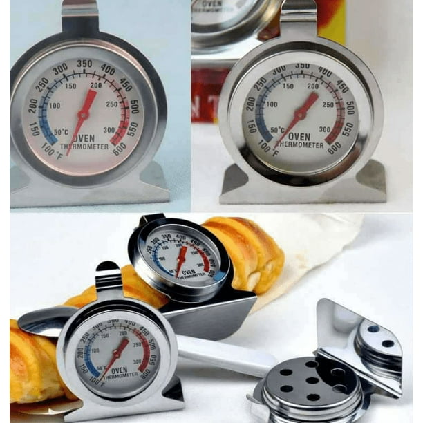 Termómetro de horno de 100-600 °F, termómetro para ahumador de cocinero y  parrilla de horno, lectura instantánea, termómetro de acero inoxidable