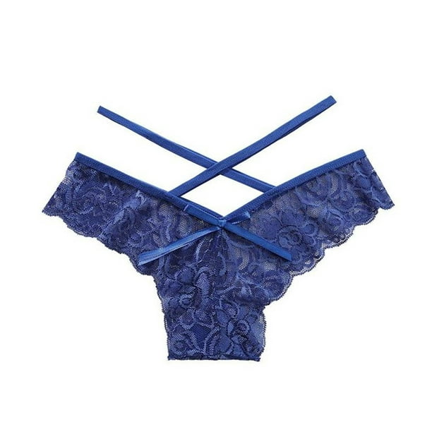 Gibobby Pantaleta de encaje para mujer Tangas sexy para mujer Tangas  deportivas sexy Bragas transpirables sin costuras(Azul,XL)